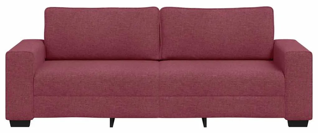 Sofá de 3 lugares tecido 180 cm vermelho tinto