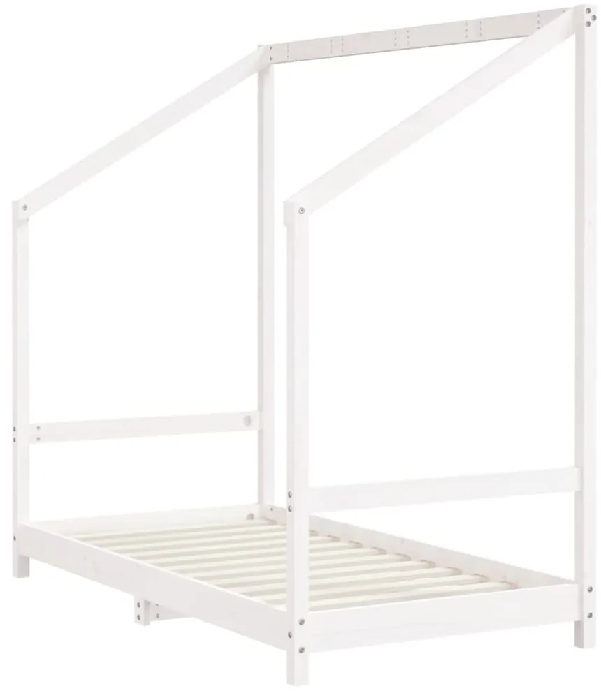 Estrutura de cama infantil 80x160 cm pinho maciço branco