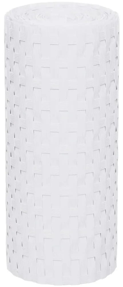 Telas de varanda 5 pcs 255x19 cm vime PE branco