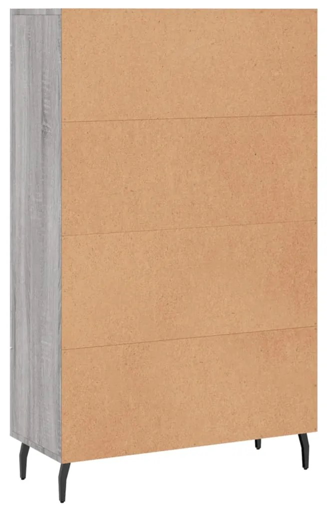 Armário alto derivados de madeira 69,5x31x115cm cinza sonoma