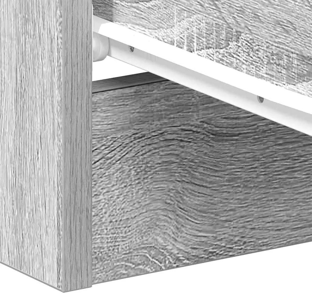 Mesa cabeceira 2pcs 38x35x56cm derivado madeira cinzento sonoma