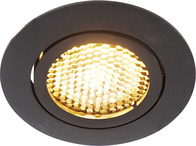 Foco embutido inteligente preto com WiFi GU10 ajustável - Ude Honey