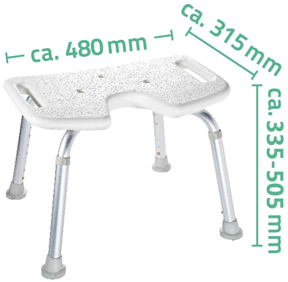 Banco de casa de banho 150 kg branco A0050501