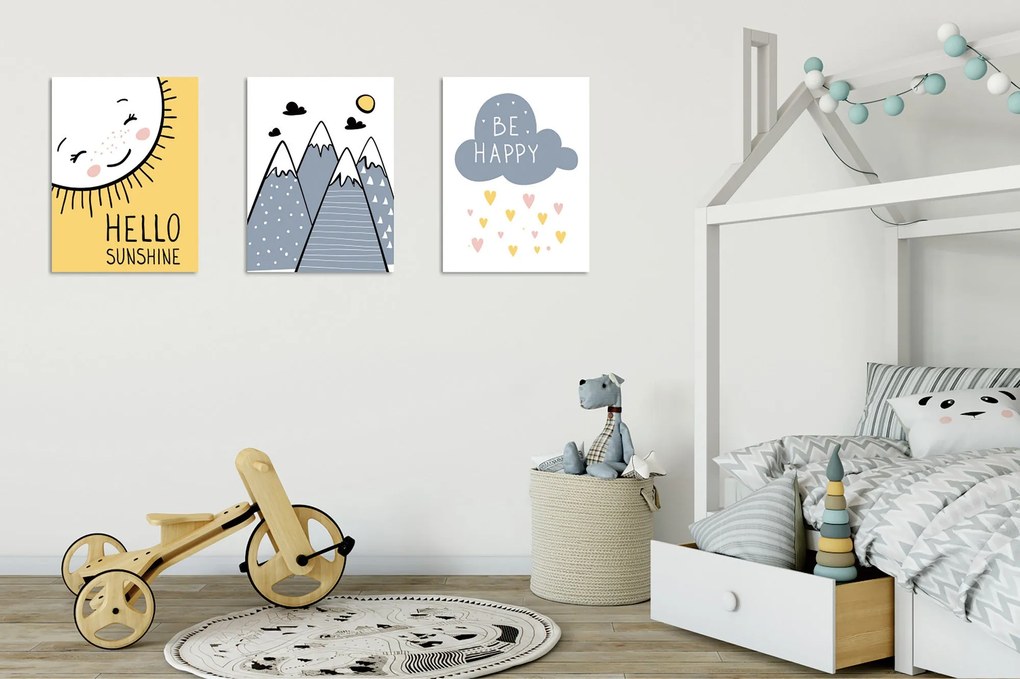 Pintura Decorativa em Tela UDC04 – Multicolor – 30 x 40 cm (3 Peças)