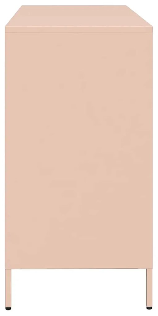 Aparador 135x39x73,5 cm aço laminado a frio rosa
