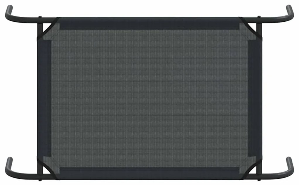 Cama para cães elevada preto S textilene