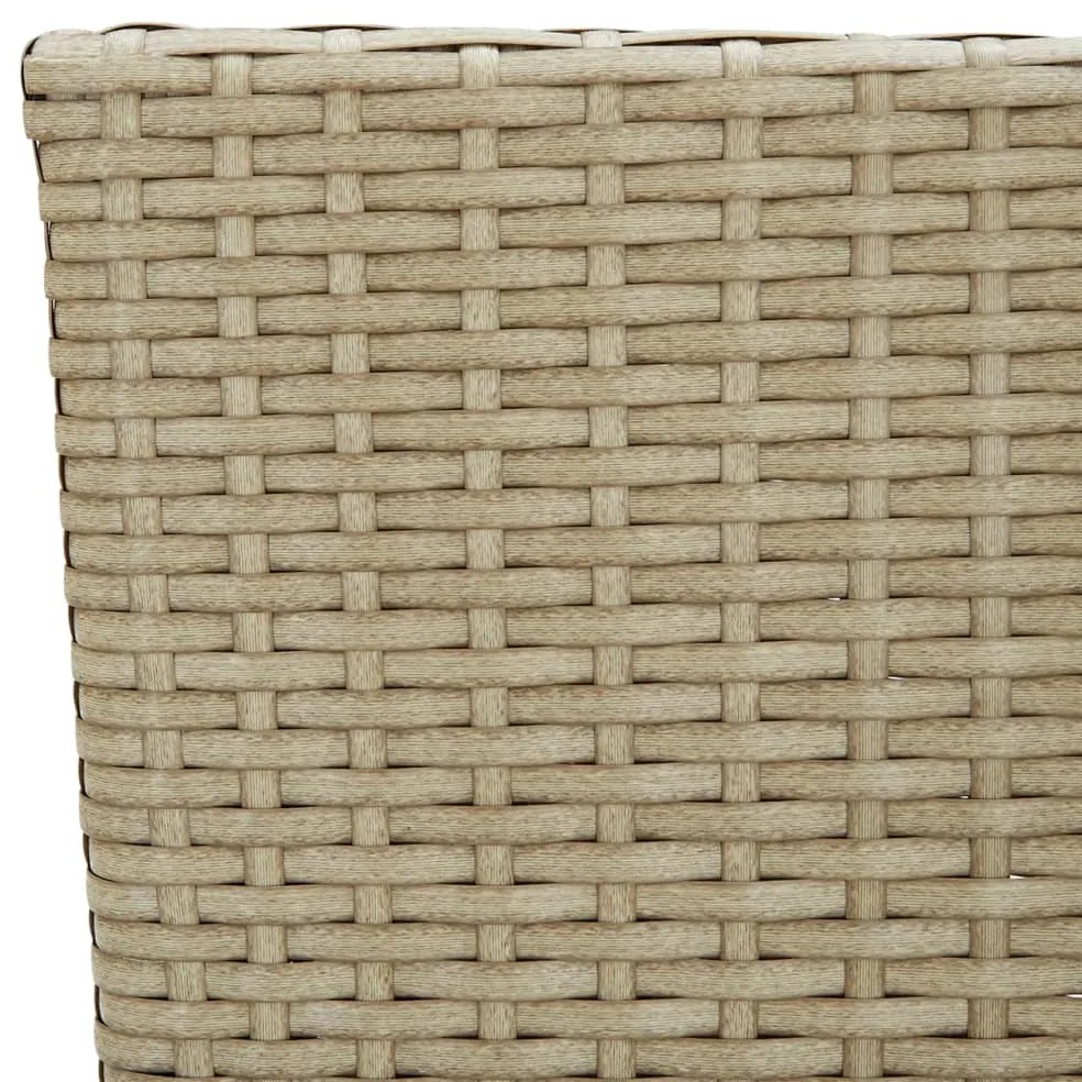 3 pcs conjunto de jantar para jardim bege