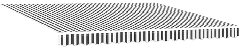 Toldo Retrátil Antracite e Branco 400x300 cm Poliéster e Aço
