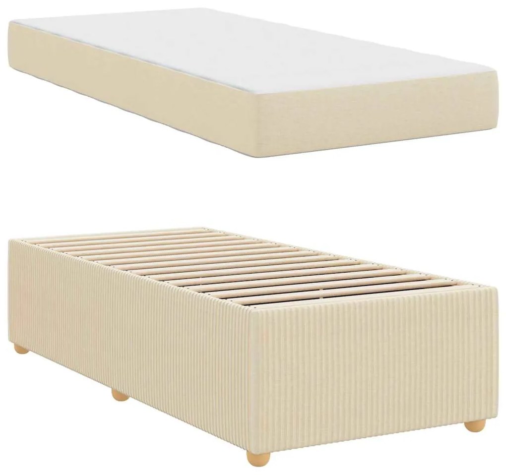 Estrutura da Cama Outros Creme 100 x 200 cm tecido