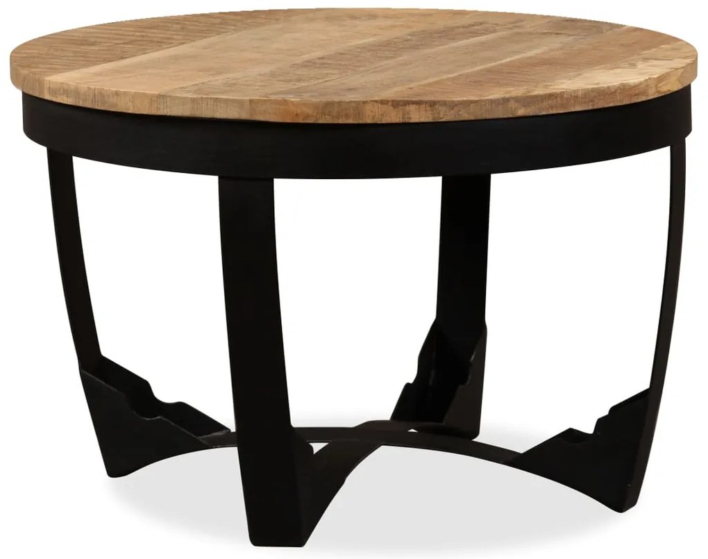 Mesa de centro madeira de mangueira maciça áspera 60x40 cm