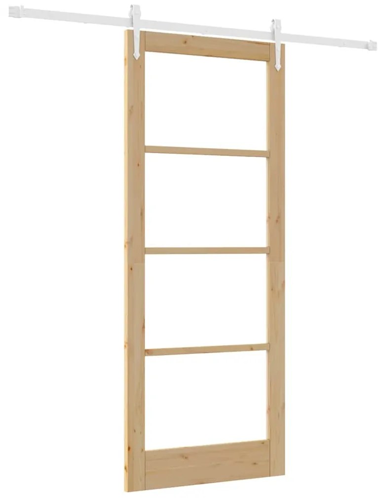 Conjunto de Porta Deslizante vidaXL com Conjunto de Ferragens 86x211 c