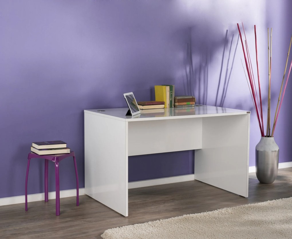 Secretária "Simple" - 120 x 75 x 76 cm - Branco - Design Moderno