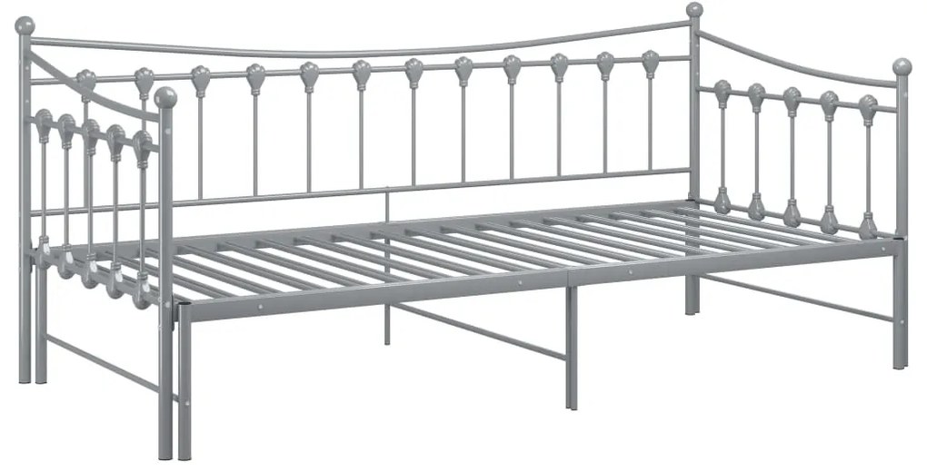 Estrutura sofá-cama de puxar 90x200 cm metal cinzento