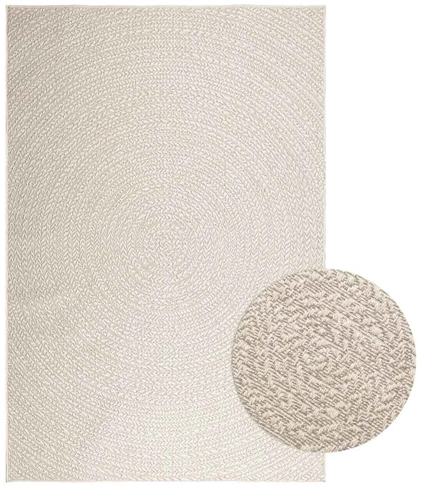 Tapete ZIZUR creme 160x230cm aspeto de juta interior e exterior