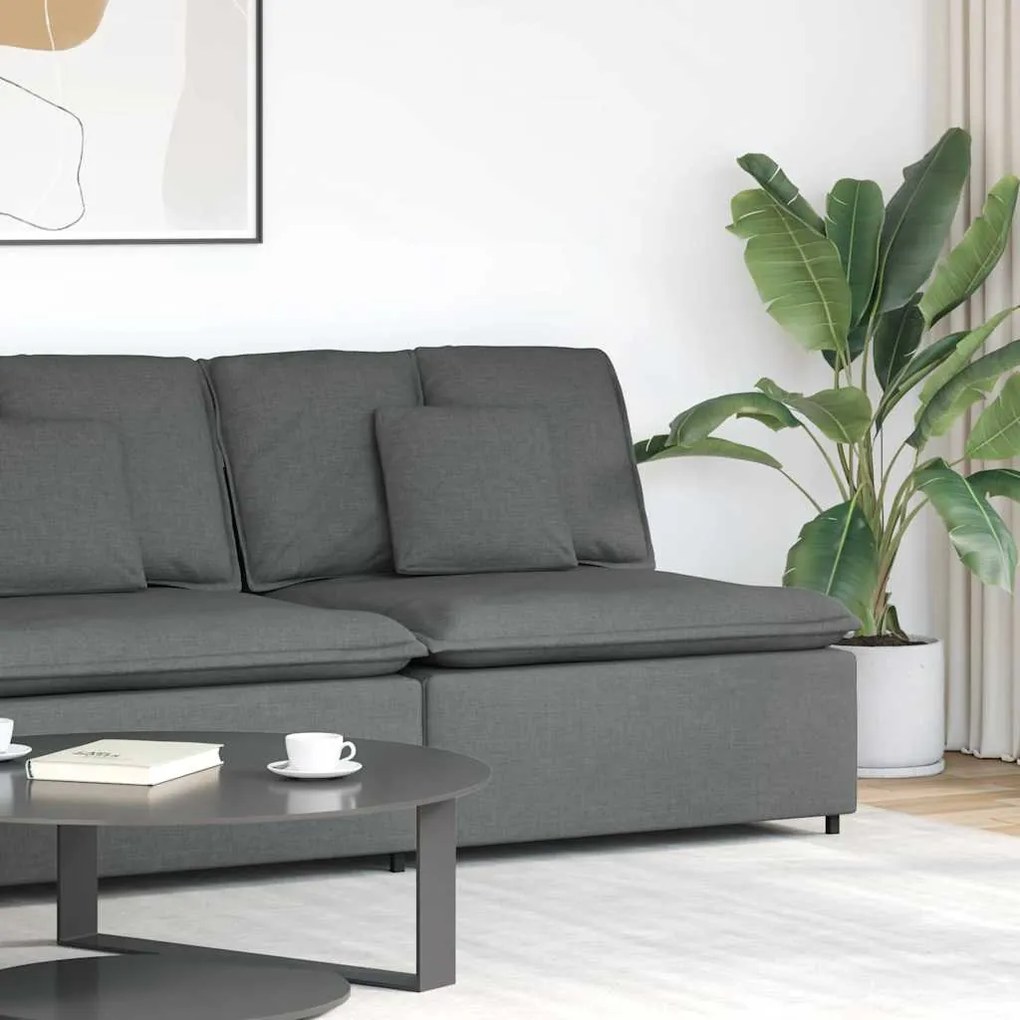 vidaXL Módulo central de sofá modular com almofadões 100 cm