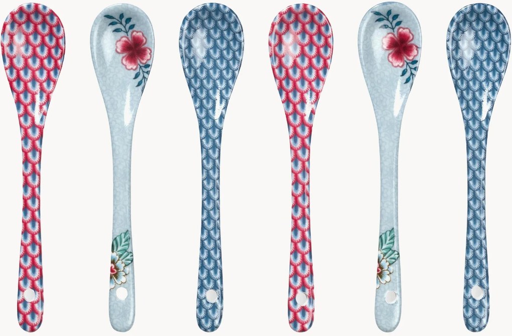 Colheres de chá Oriental Flower, conjunto de 6