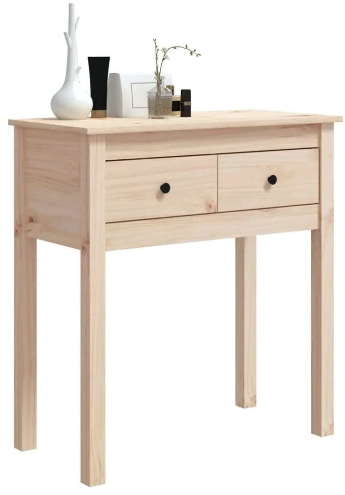 Mesa consola 70x35x75 cm madeira de pinho maciço