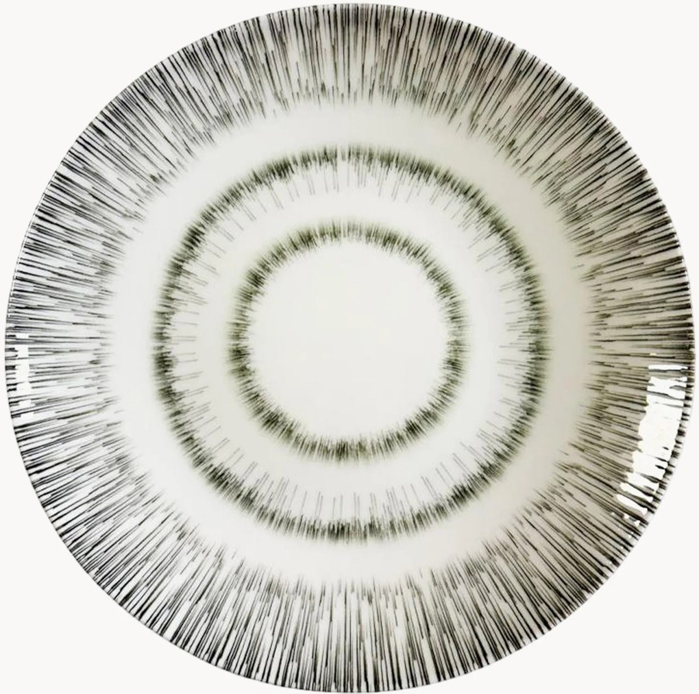Pratos de jantar em porcelana Kaki, conjunto de 6