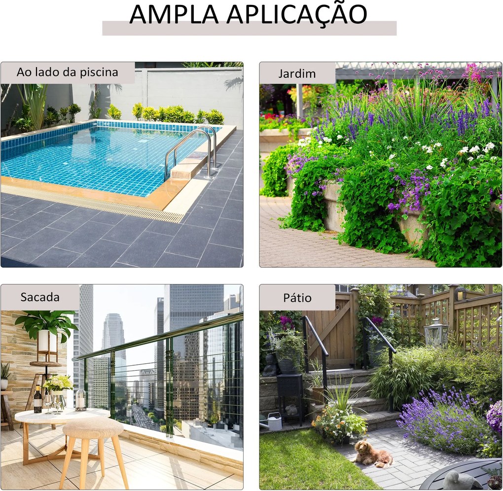 Mesa de Jardim em Vime Sintético Mesa de Terraço Exterior Dobrável com