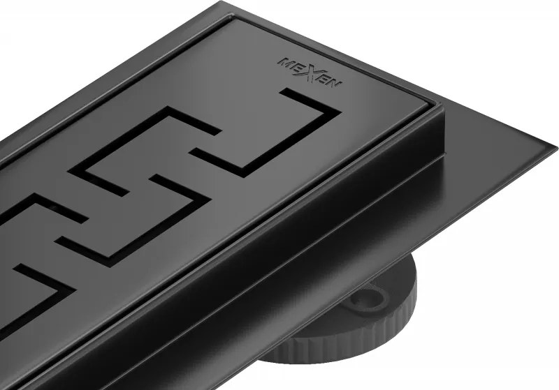 Mexen Flat M15 ralo linear 90 cm, preto - 1724090-15