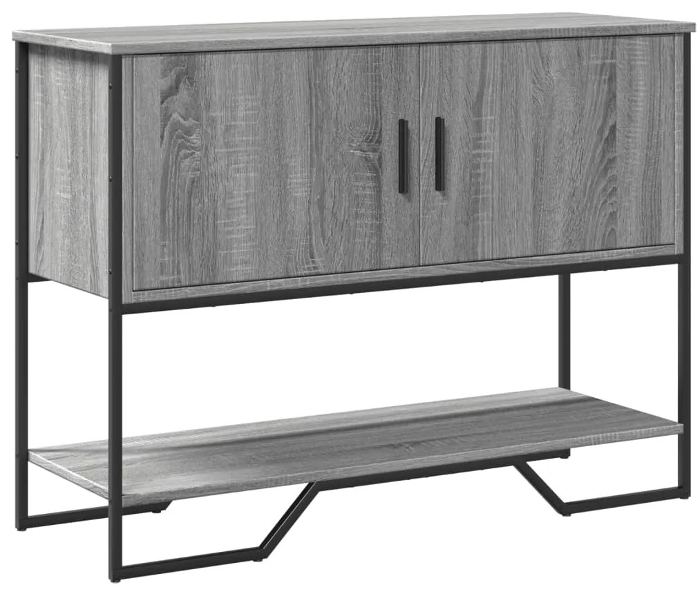 Mesa consola 100x35x74,5 cm derivados madeira cinzento sonoma