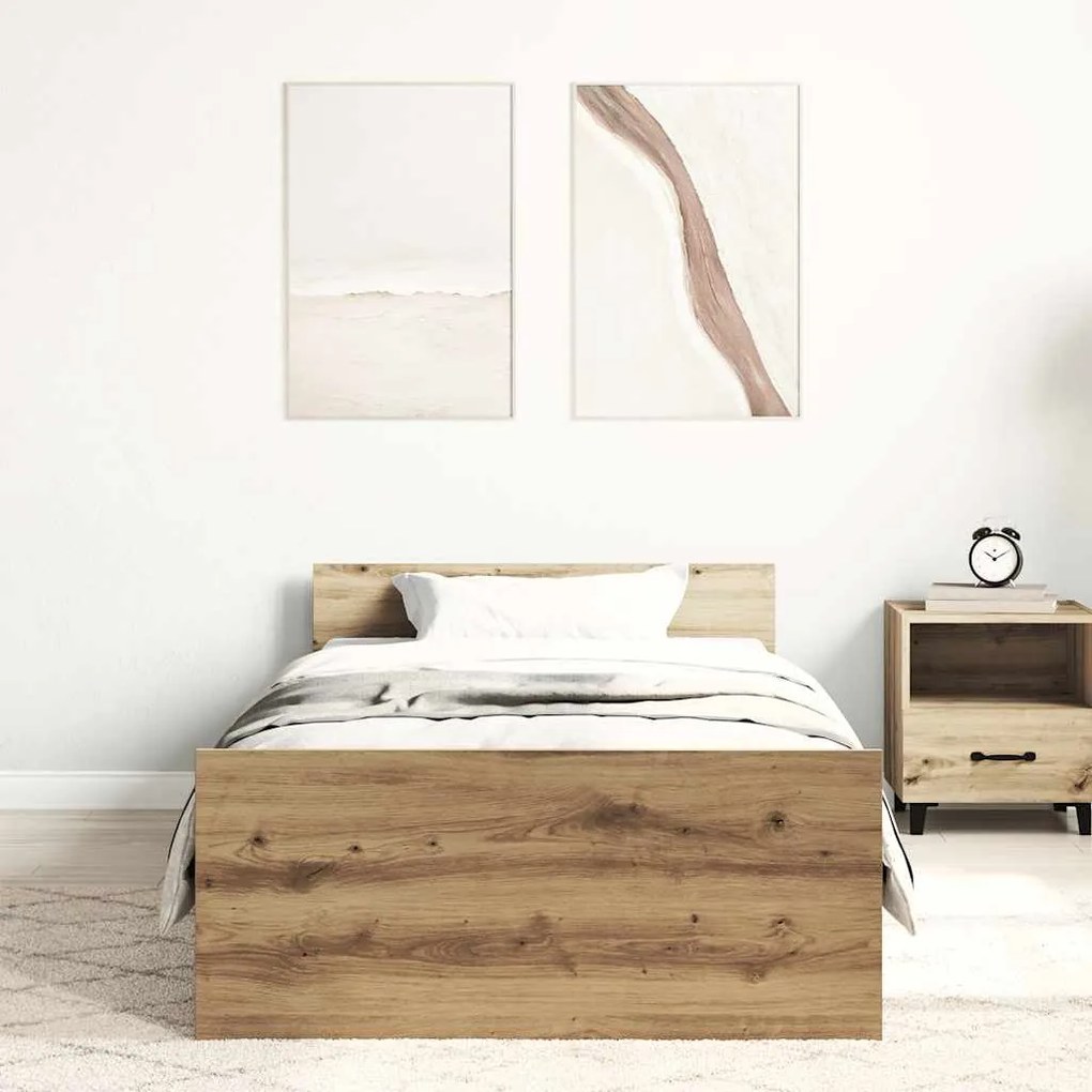 Estrutura de cama sem colchão 90x190cm derivados de madeira