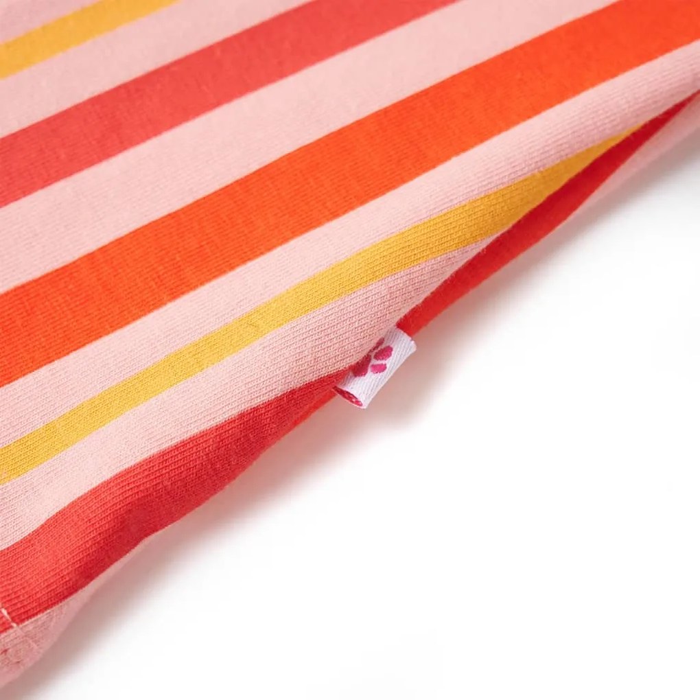 Vestido de criança com cordão rosa e vermelho 116