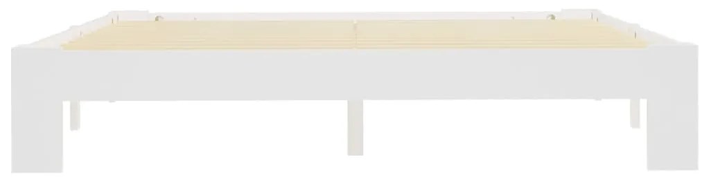 Estrutura de cama 160x200 cm pinho maciço branco