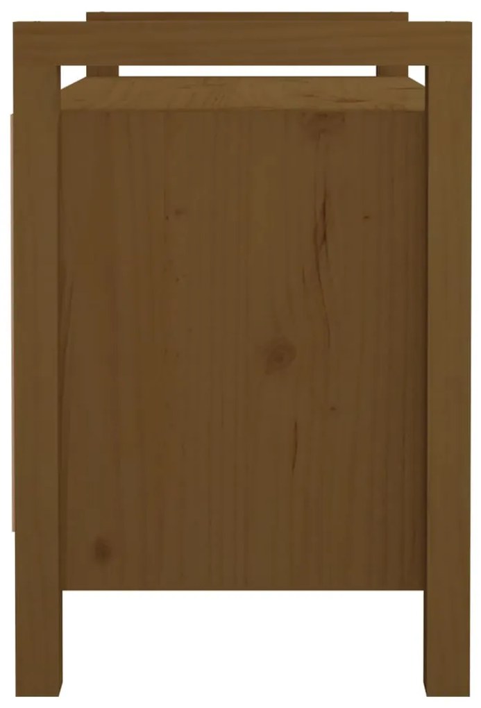 Banco de corredor 80x40x60 cm pinho maciço castanho mel