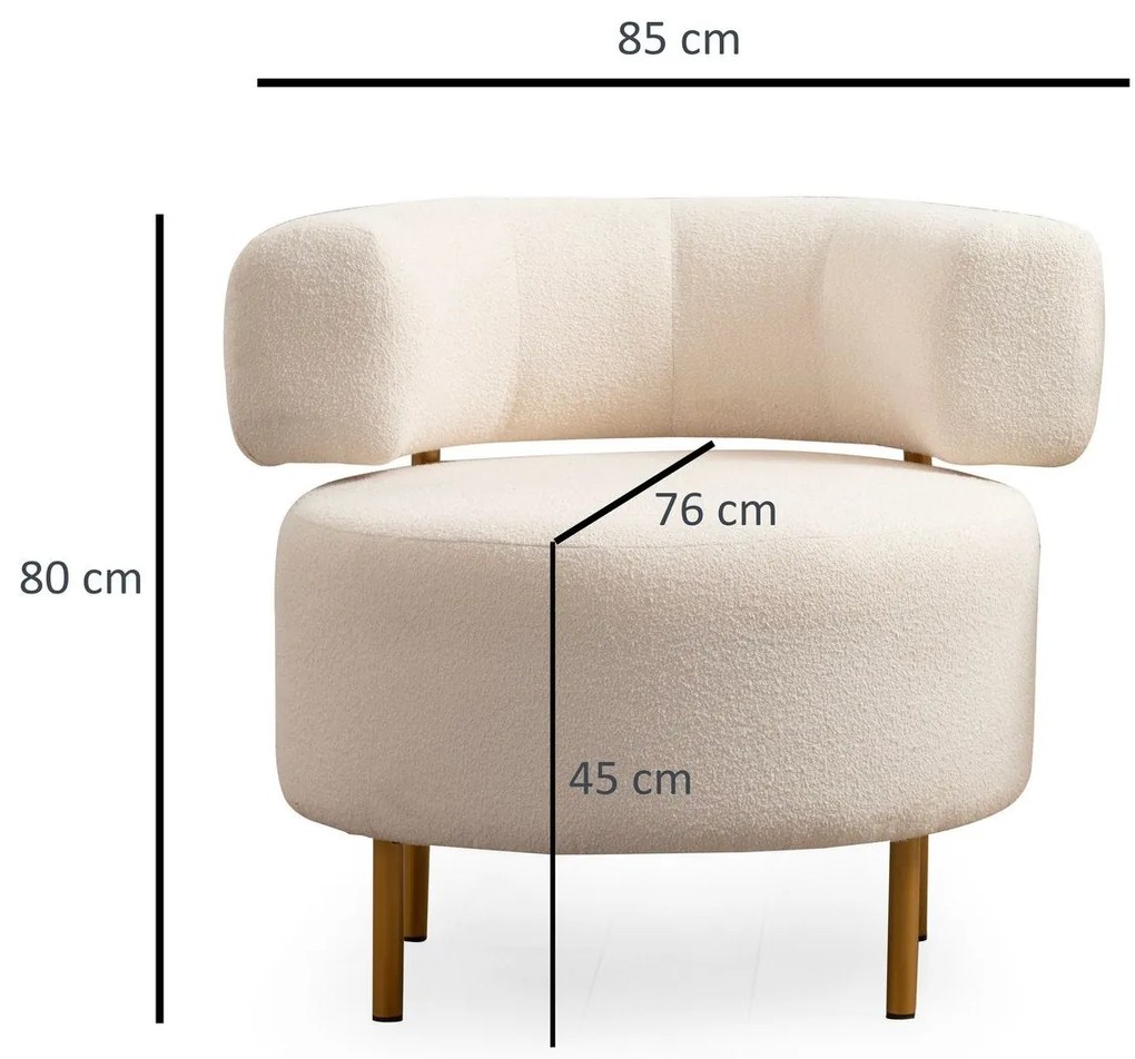 Cadeira Wing River – Branco – 76 cm x 85 cm x 80 cm
