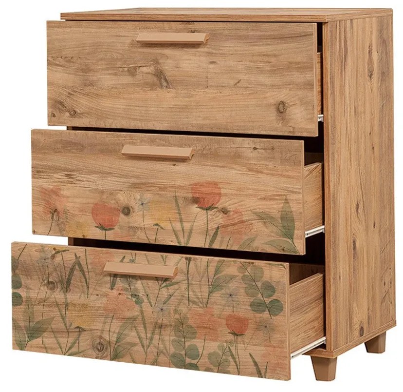 Cômoda Leva Gravis – Pinho Atlântico – 80x95x43 cm