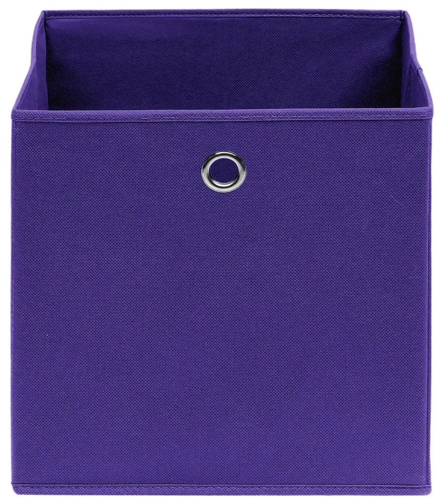 Caixas arrumação 4 pcs 28x28x28 cm tecido-não-tecido roxo