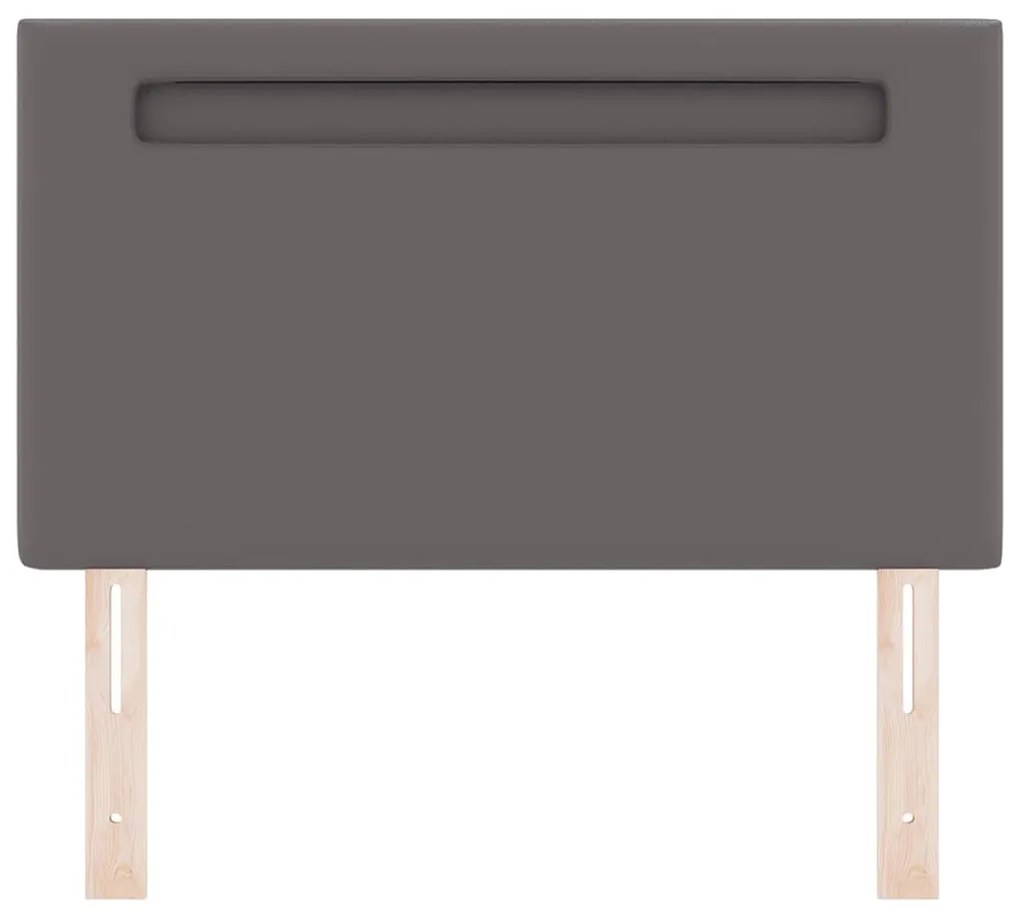 Cabeceira de Design Simples Cinza 100 cm Couro Sintético