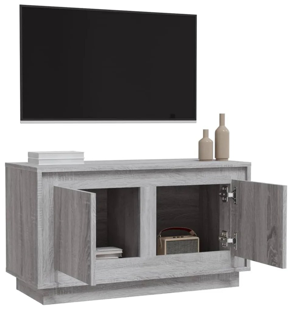 Móvel de TV 80x35x45 cm derivados de madeira cinzento sonoma