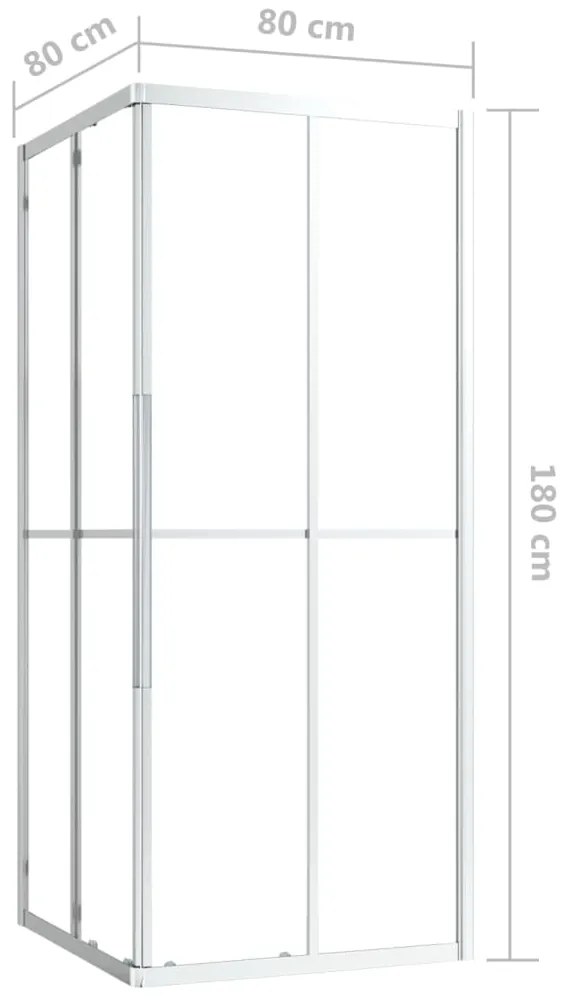 Cabine de duche ESG 80x80x180 cm