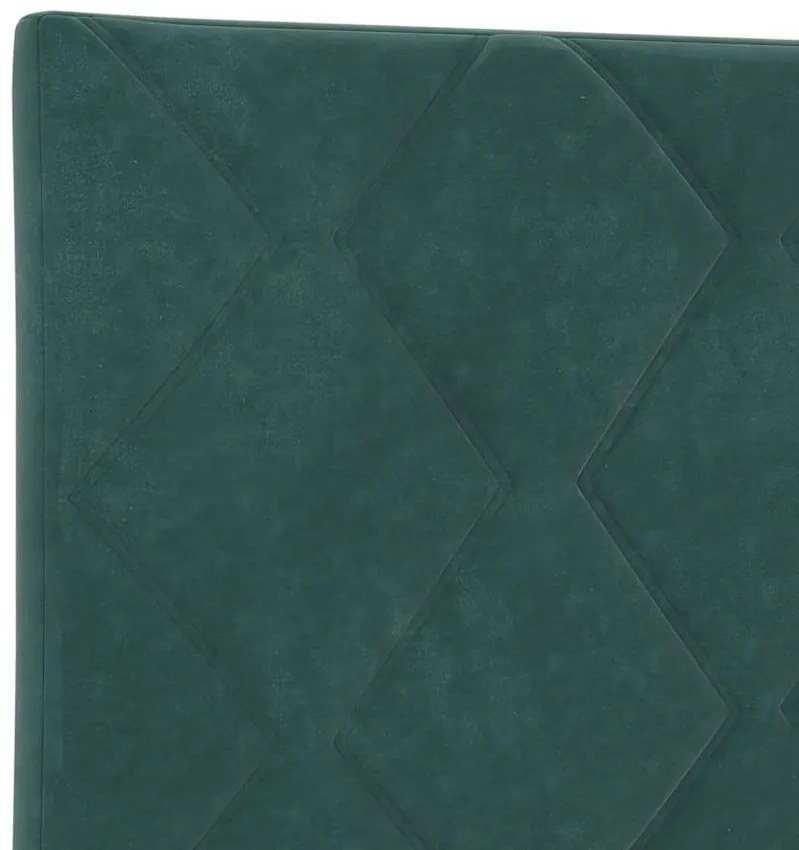 Estrutura de Cama vidaXL Verde Escuro 140x200 cm Veludo