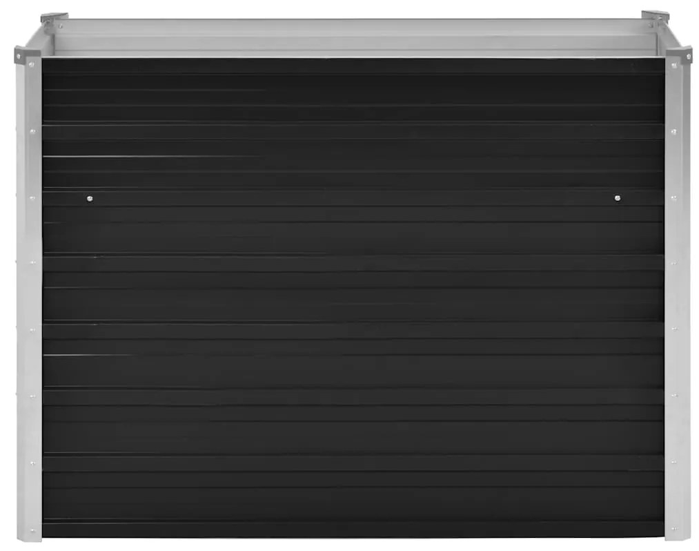 Canteiro elevado jardim aço galvanizado 100x40x77 cm antracite