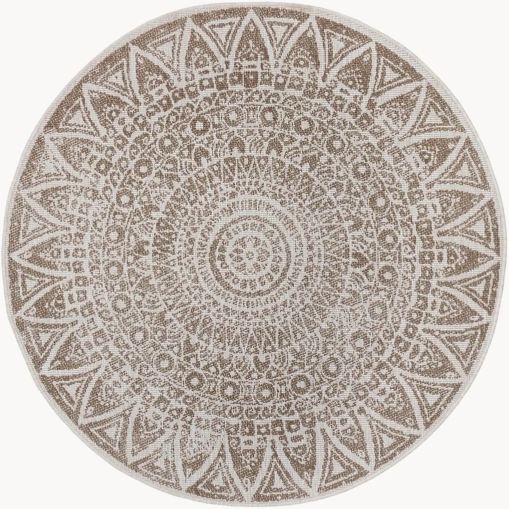 Tapete redondo reversível para interior e exterior Lilja