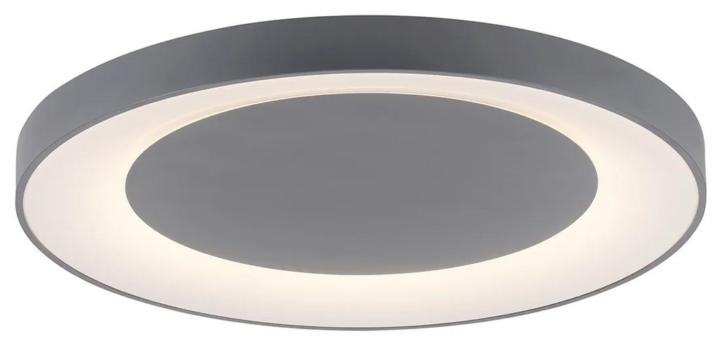 Candeeiro de teto cinzento escuro com LED e comando remoto - Meidan Moderno