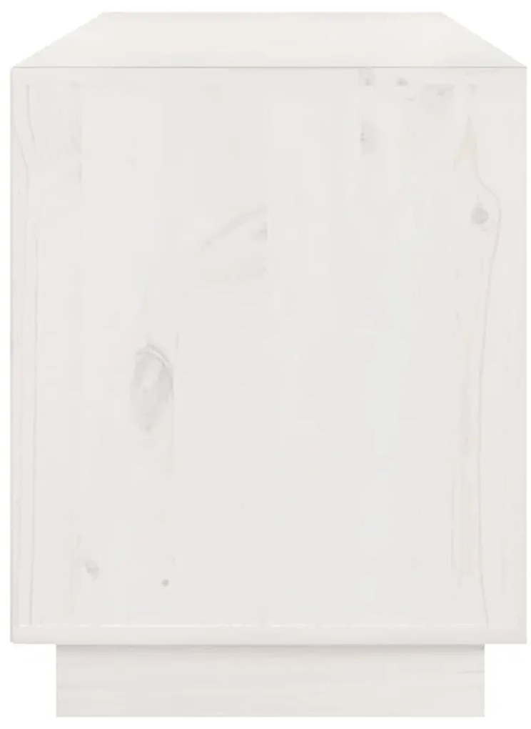 Móvel de TV 176x37x47,5 cm madeira de pinho maciça branco