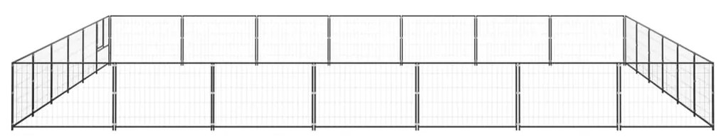 Canil para cães 42 m² aço preto