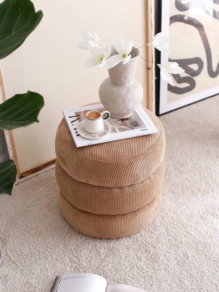 Pouffe Boum – Camel – 40 cm x 40 cm x 40 cm