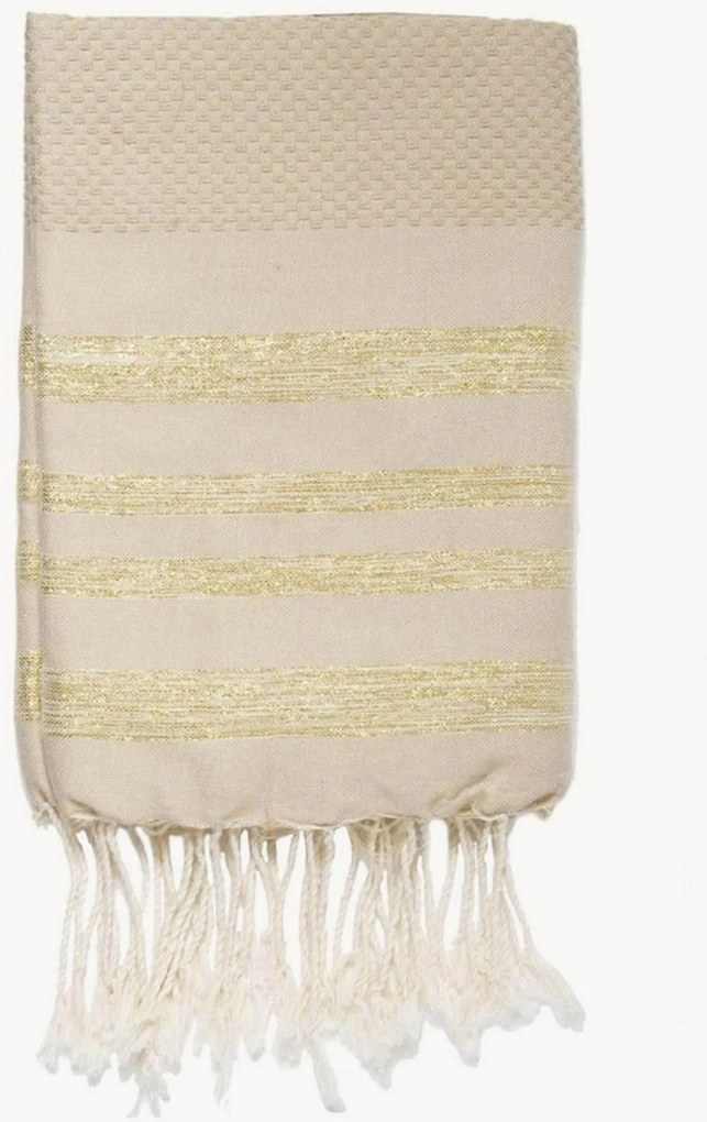 Toalha hammam artesanal em algodão favo de mel Hamptons