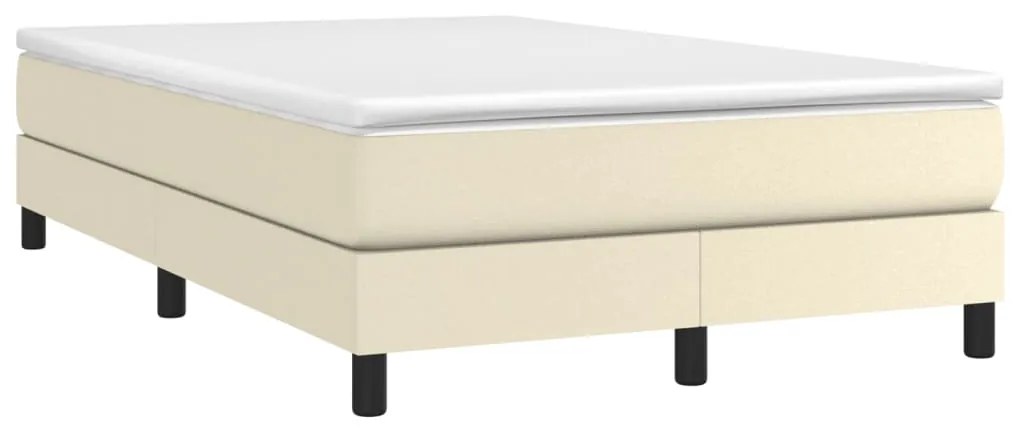 Estrutura de cama 120x200 cm couro artificial cor creme