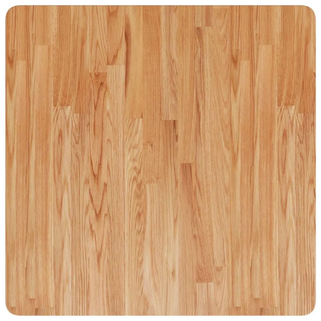 Tampo mesa quadrado 70x70x2,5cm carvalho tratado castanho-claro