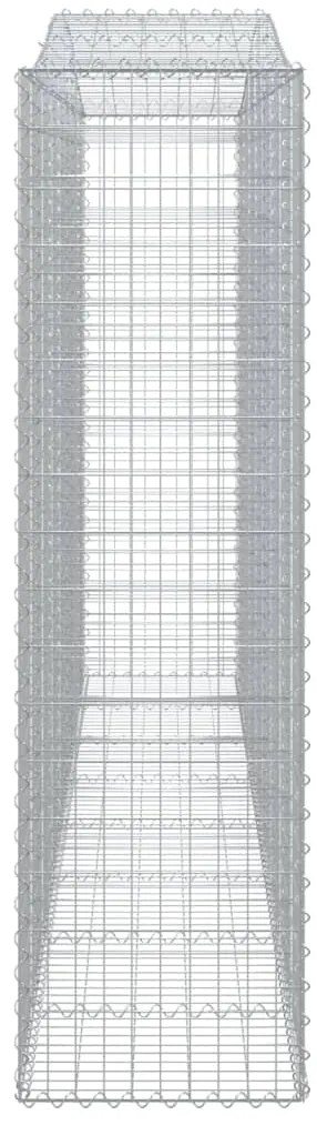 Cestos gabião arqueados 2pcs 400x50x180/200cm ferro galvanizado