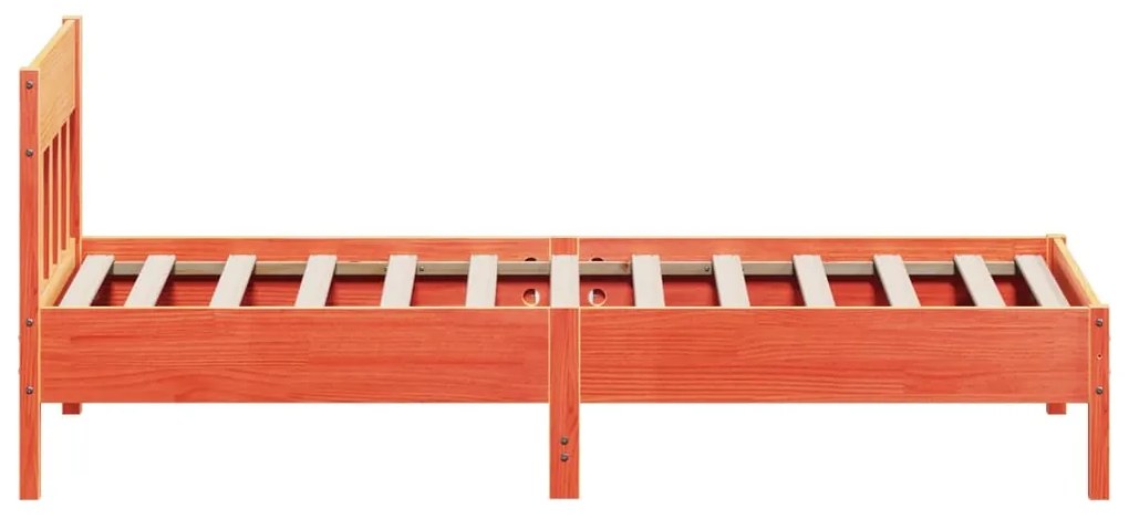 Cama sem colchão 100x200 cm pinho maciço castanho-mel