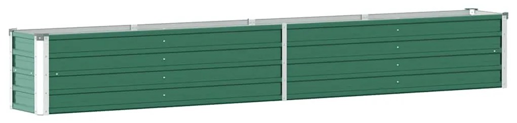 Canteiro elevado de jardim aço galvanizado 320x40x45cm verde