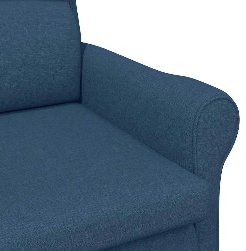 Poltrona Moderna Azul Standard Tecido de poliéster, Madeira