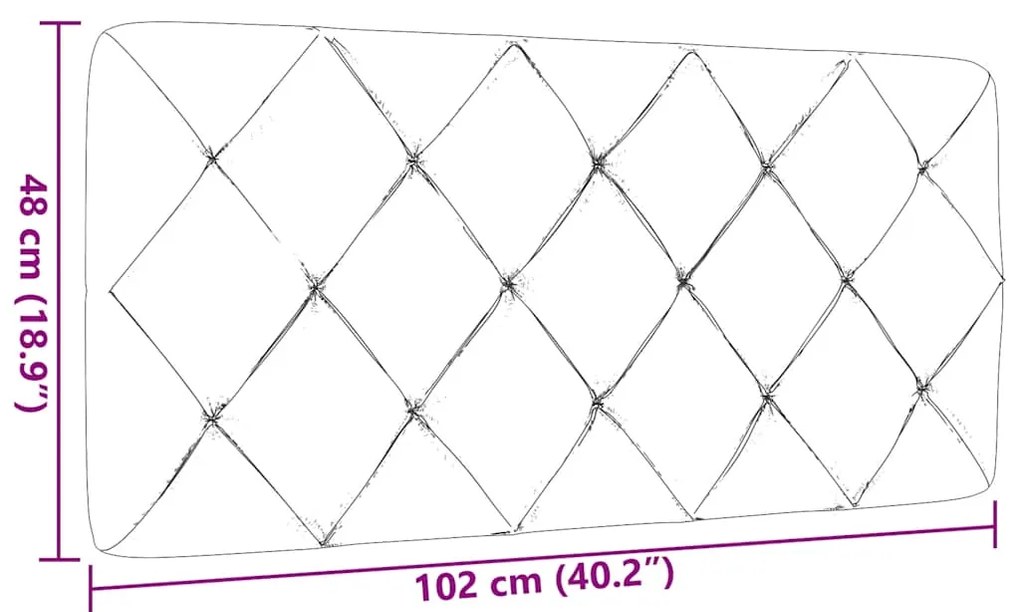 Almofadão de cabeceira 100 cm tecido cinzento-claro